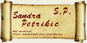 Sandra Petrikić vizit kartica